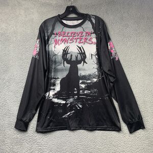 Ghost Bucks Shirt Mens Large I Believe In Monsters Legends Never Die Deer Buck